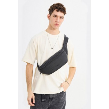 Сумка бананка на пояс Lester чорна фото