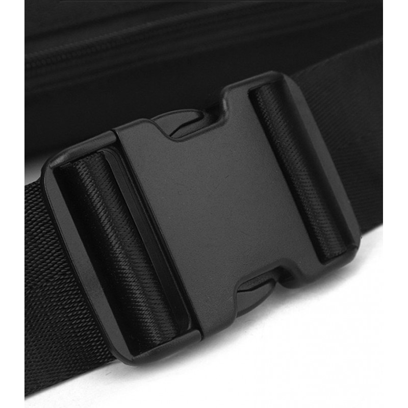 Сумка бананка на пояс Lester черная - 8 фото