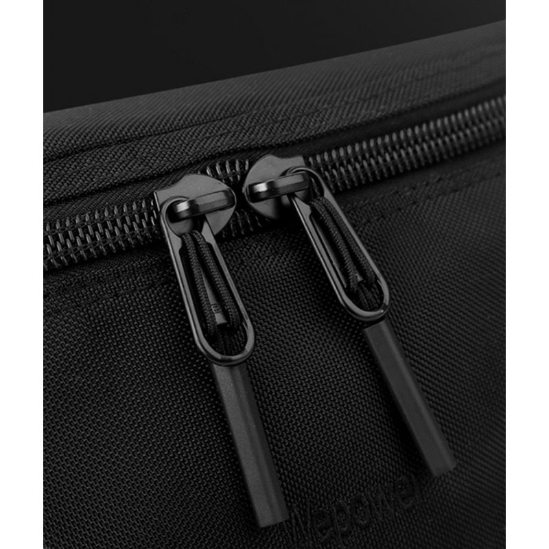 Сумка бананка на пояс Lester чорна - 7 фото