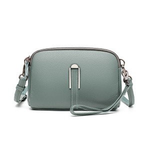 Жіноча шкіряна сумка через плече Vanessa м'ятна