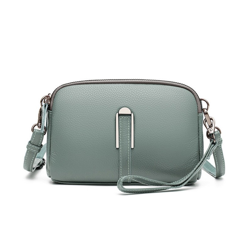 Жіноча шкіряна сумка через плече Vanessa м'ятна