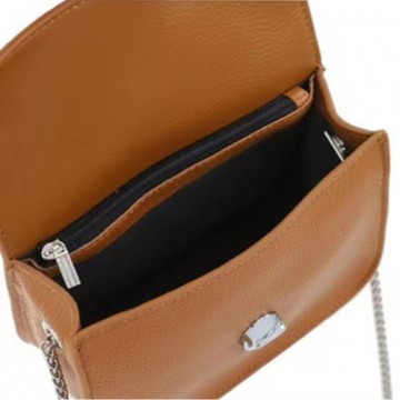 Жіноча шкіряна сумка-клатч Erin світло-коричнева фото