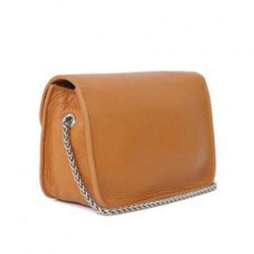 Женская кожаная сумка-клатч Erin светло-коричневая фото
