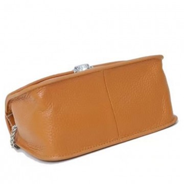 Женская кожаная сумка-клатч Erin светло-коричневая фото