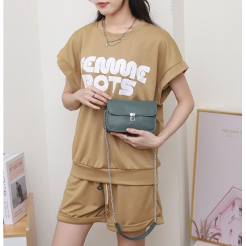 Жіноча шкіряна сумка-клатч Erin блакитна фото