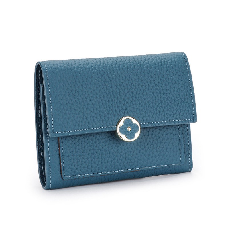 Жіночий шкіряний гаманець Whitney синій фото