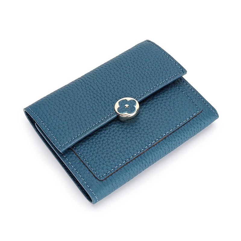 Женский кожаный кошелек Whitney синий - 1 фото