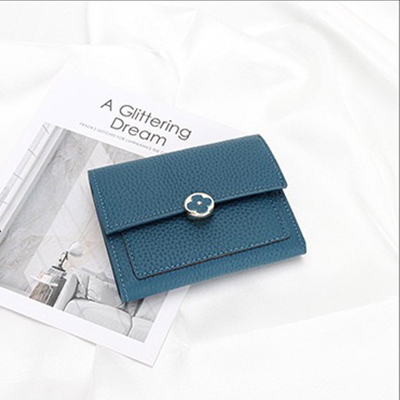 Жіночий шкіряний гаманець Whitney синій - 3 фото