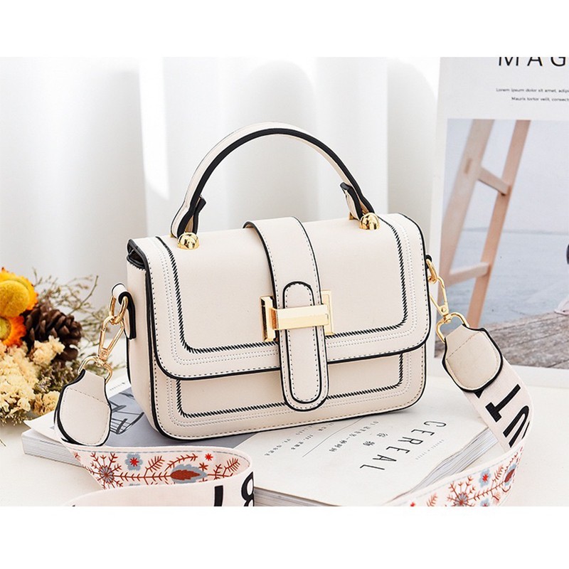 Женская сумка кросс боди Melissa молочная - 1 фото