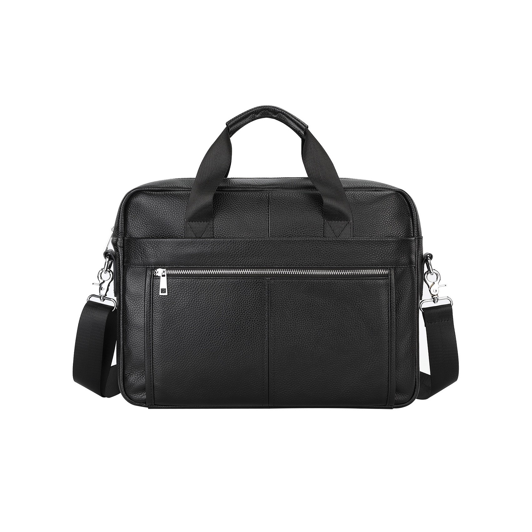 Чоловіча шкіряна сумка для ноутбука Kevin чорна
