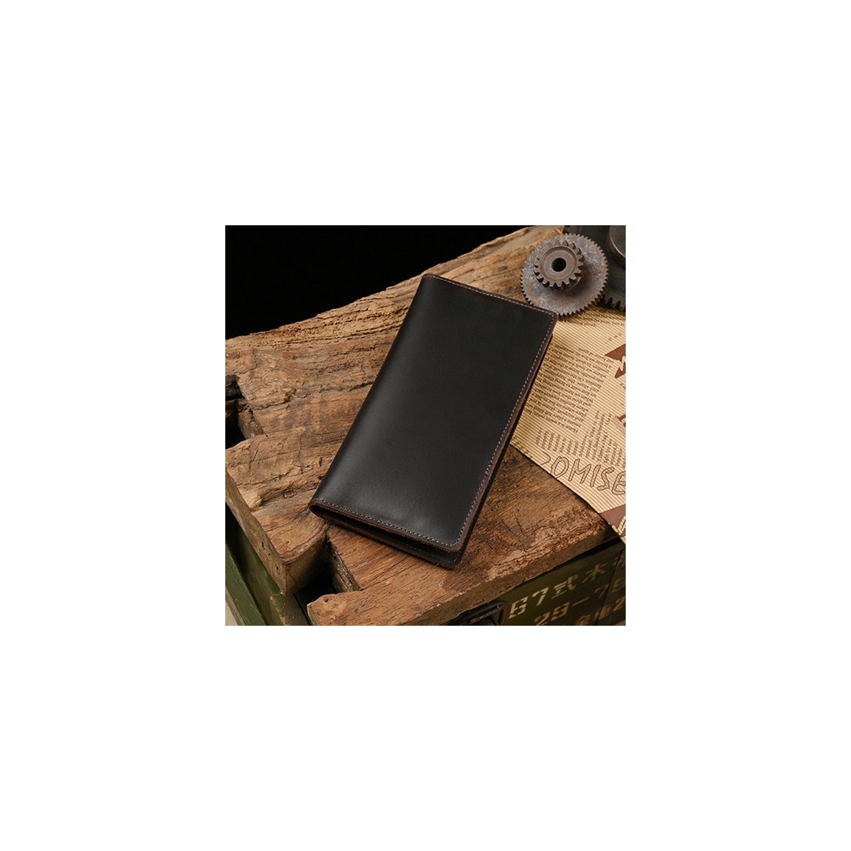 Чоловічий шкіряний гаманець Henry темно-коричневий