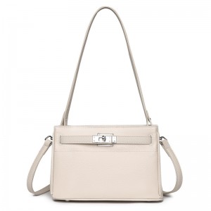 Жіноча шкіряна сумка через плече Jill молочна