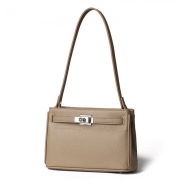 Жіноча шкіряна сумка через плече Jill бежева фото