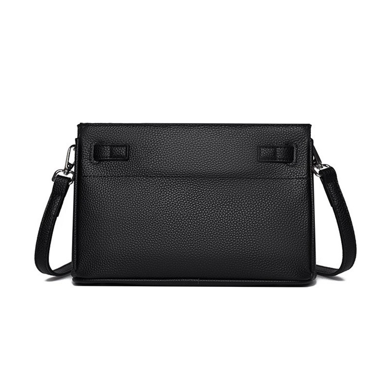 Женская кожаная сумка через плечо Jill черная - 5 фото