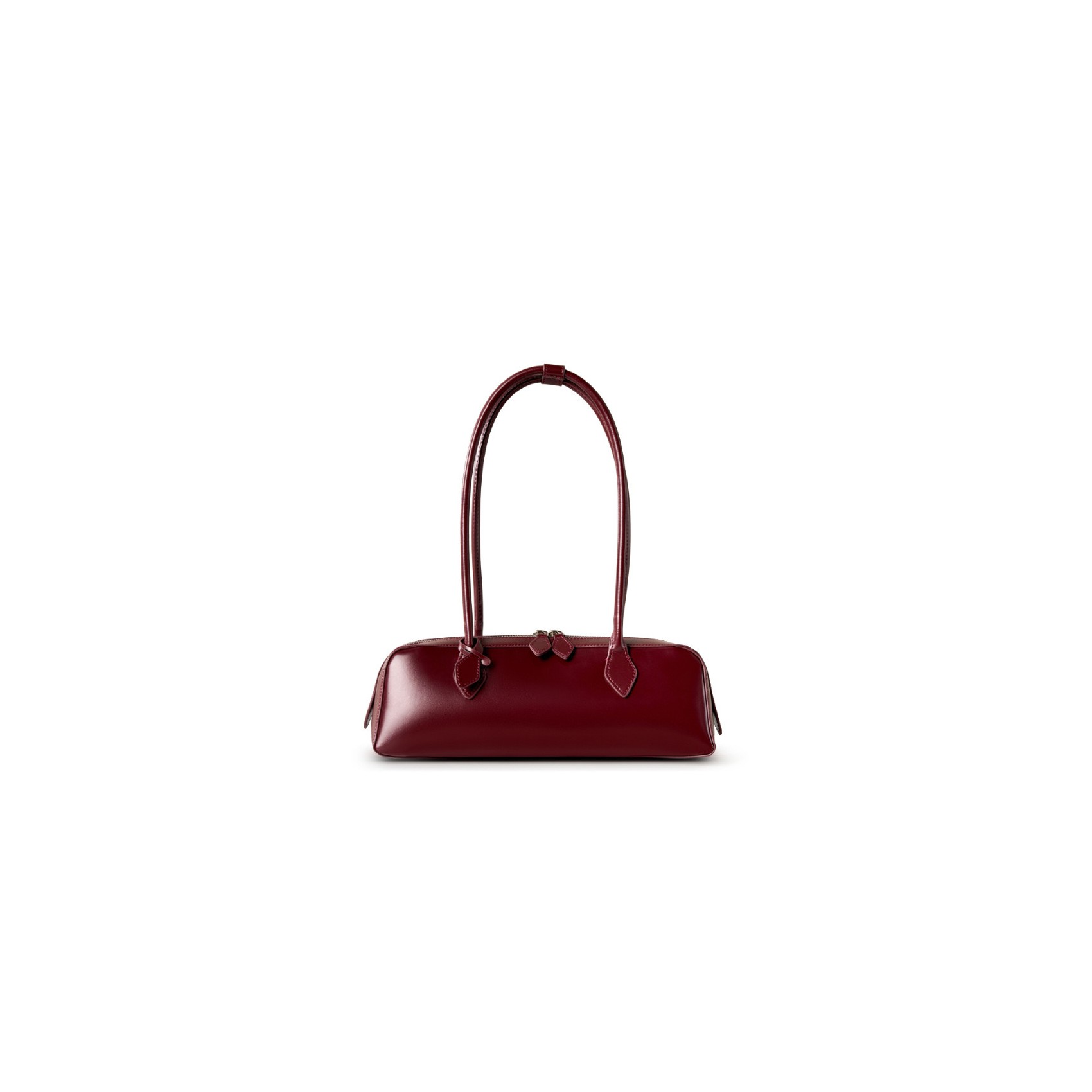 Жіноча шкіряна сумка багет Melody бордова