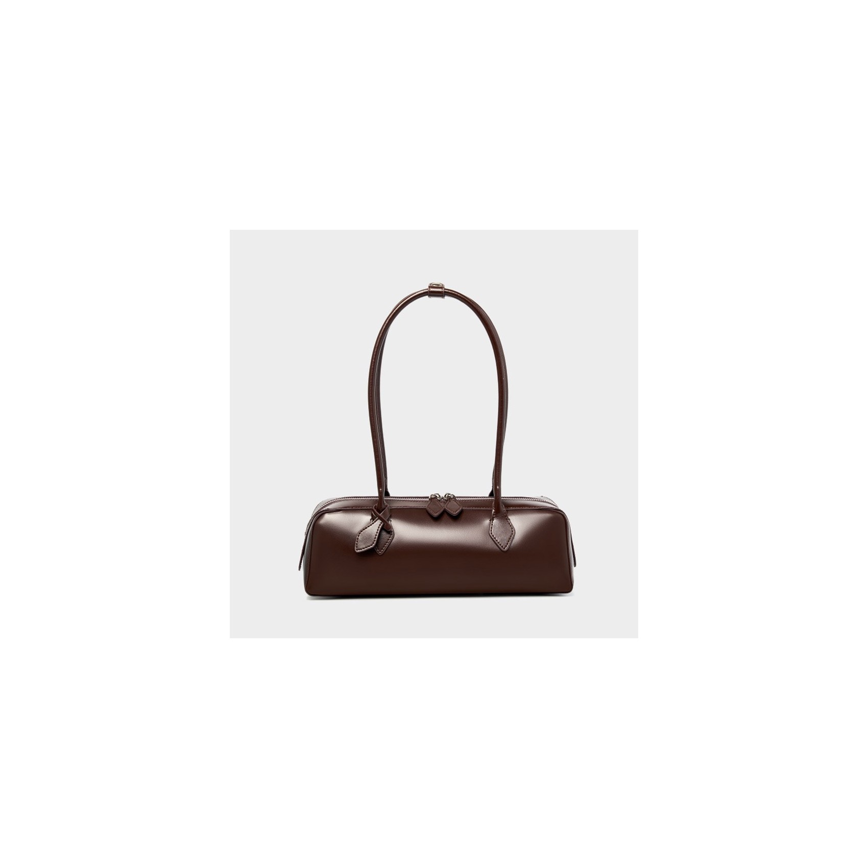 Жіноча шкіряна сумка багет Melody темно-коричнева