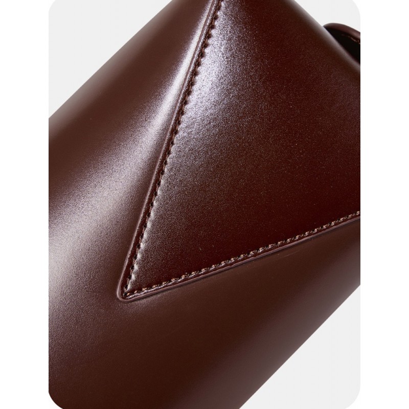 Жіноча шкіряна сумка багет Melody темно-коричнева - 13 фото