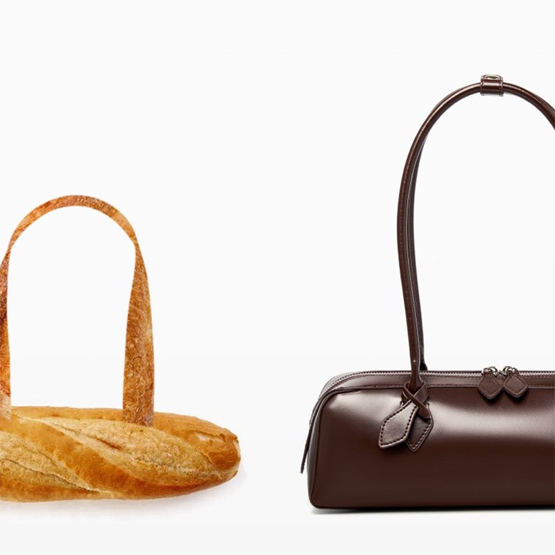 Женская кожаная сумка багет Melody темно-коричневая - 16 фото