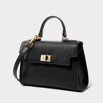 Женская кожаная сумка Brielle черная фото