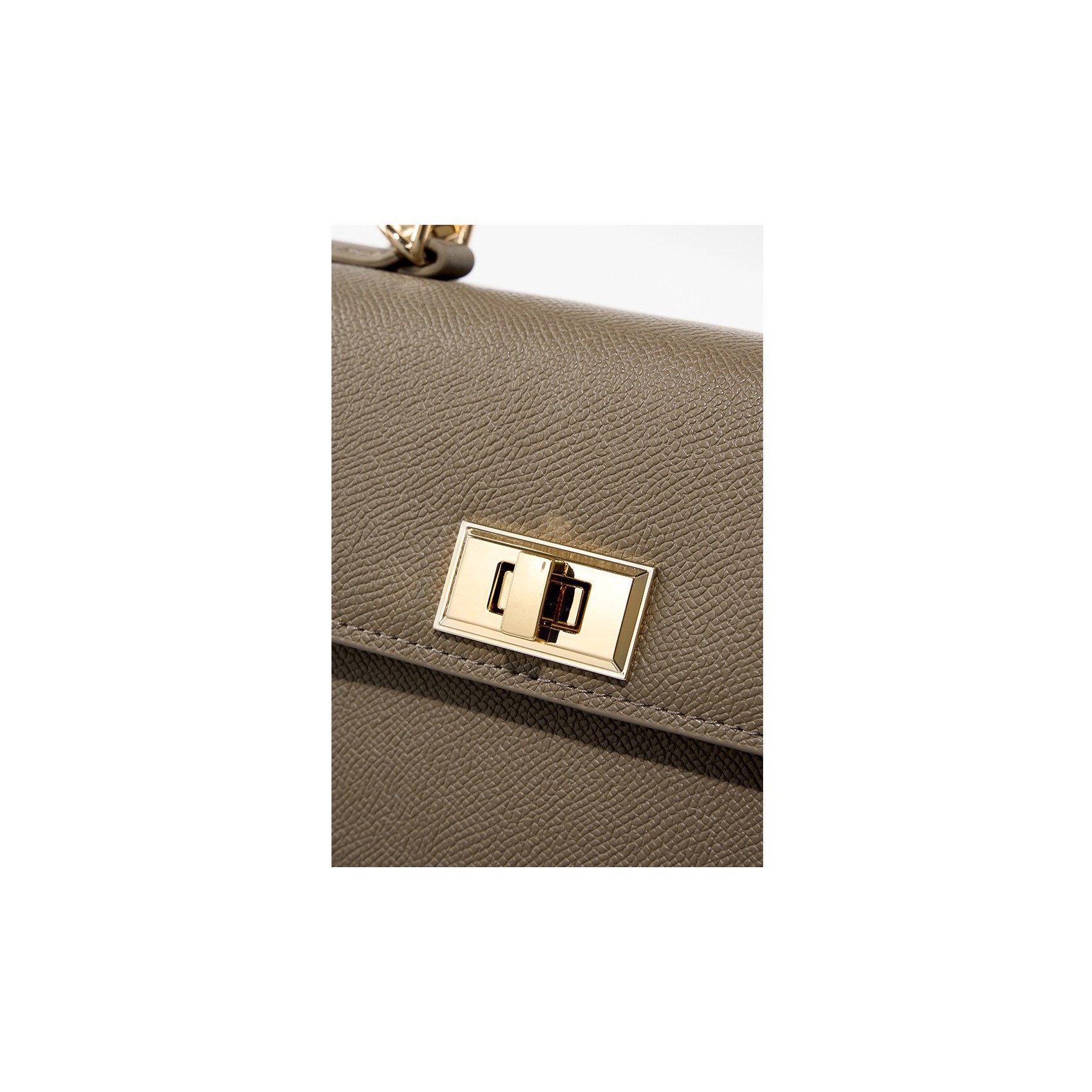 Жіноча шкіряна сумка Brielle сіро-бежева