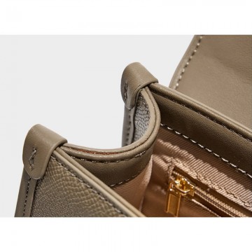 Жіноча шкіряна сумка Brielle сіро-бежева фото