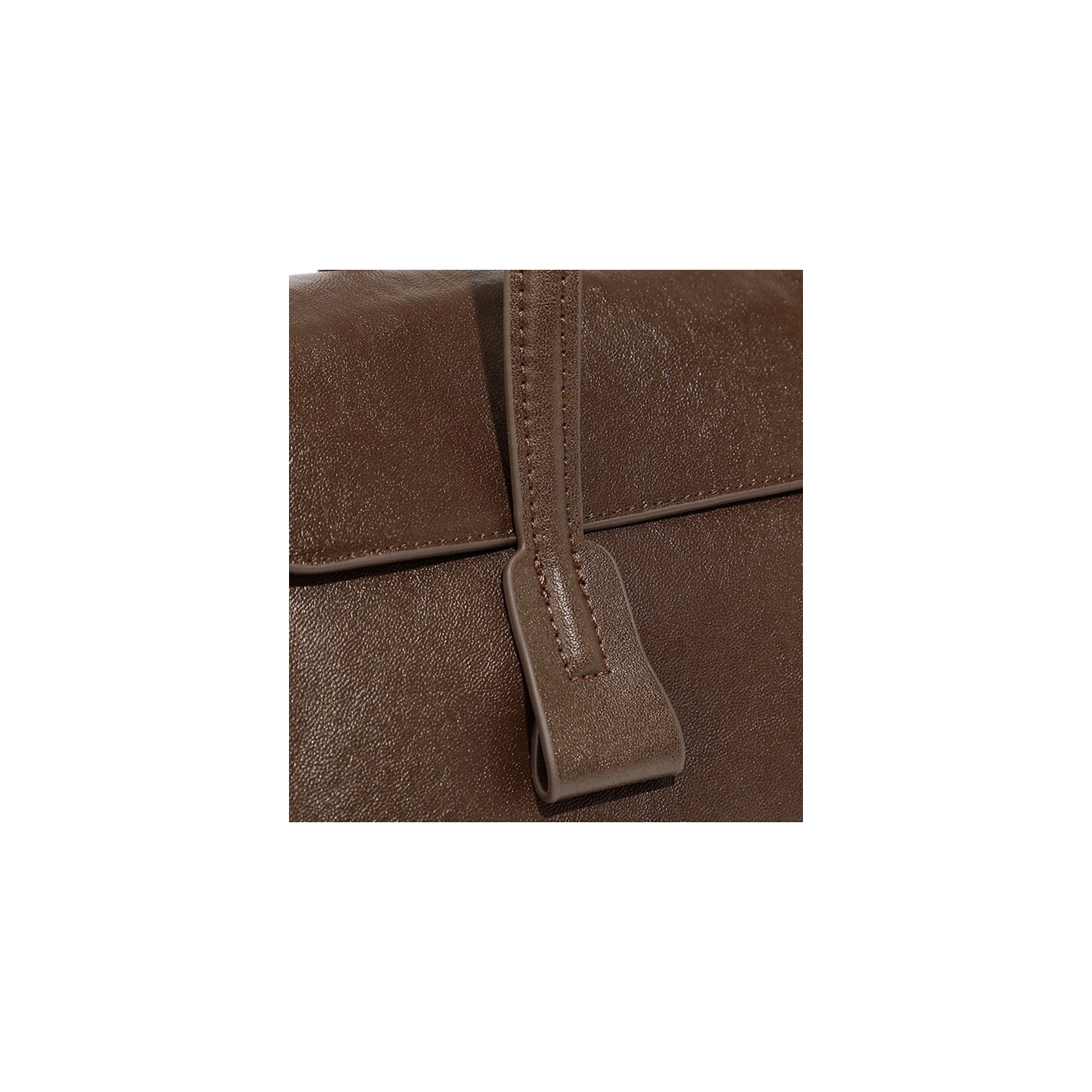 Женская кожаная сумка багет Sandra темно-коричневая