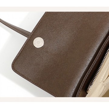 Женская кожаная сумка багет Sandra темно-коричневая фото