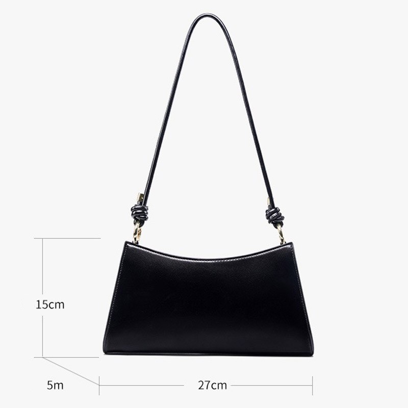 Женская кожаная сумка на плечо Patty черная - 8 фото