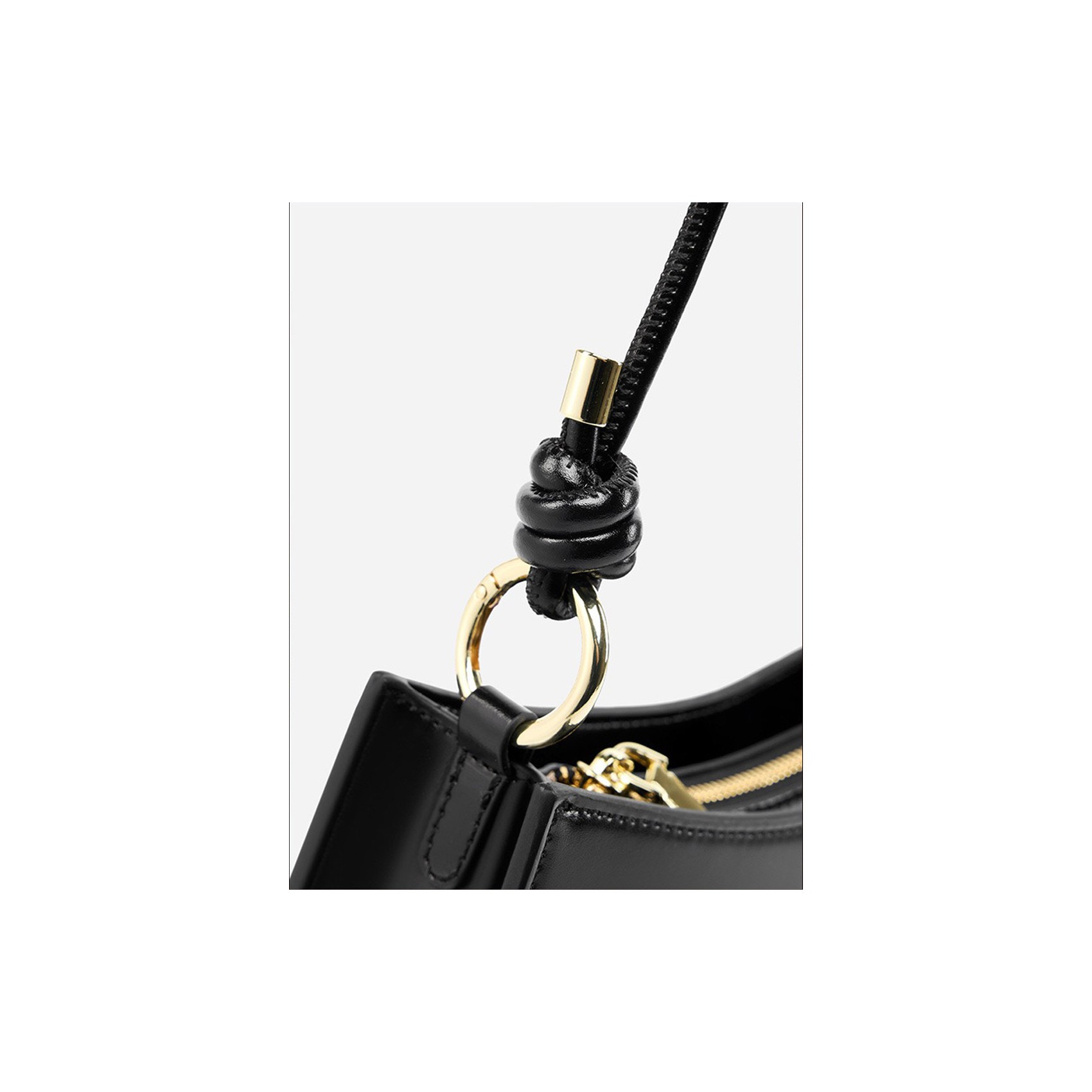 Женская кожаная сумка на плечо Patty черная