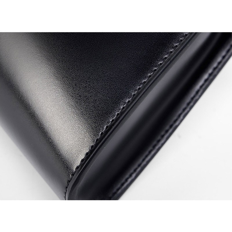 Женская кожаная сумка на плечо Patty черная - 13 фото