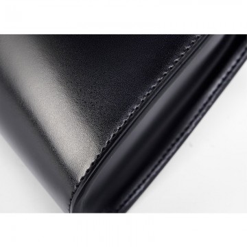 Жіноча шкіряна сумка на плече Patty чорна фото