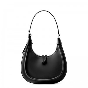 Женская кожаная сумка хобо Veronica черная