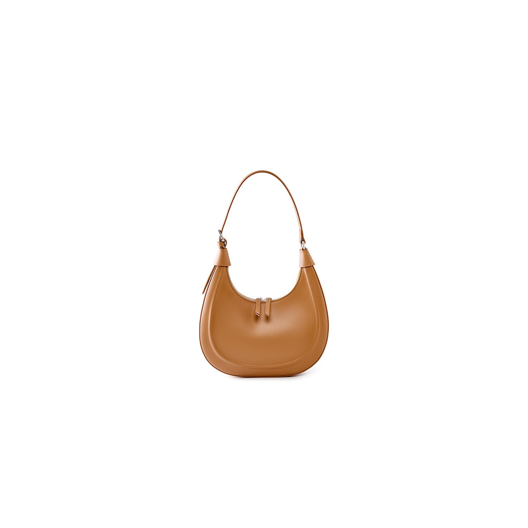 Женская кожаная сумка хобо Veronica светло-коричневая