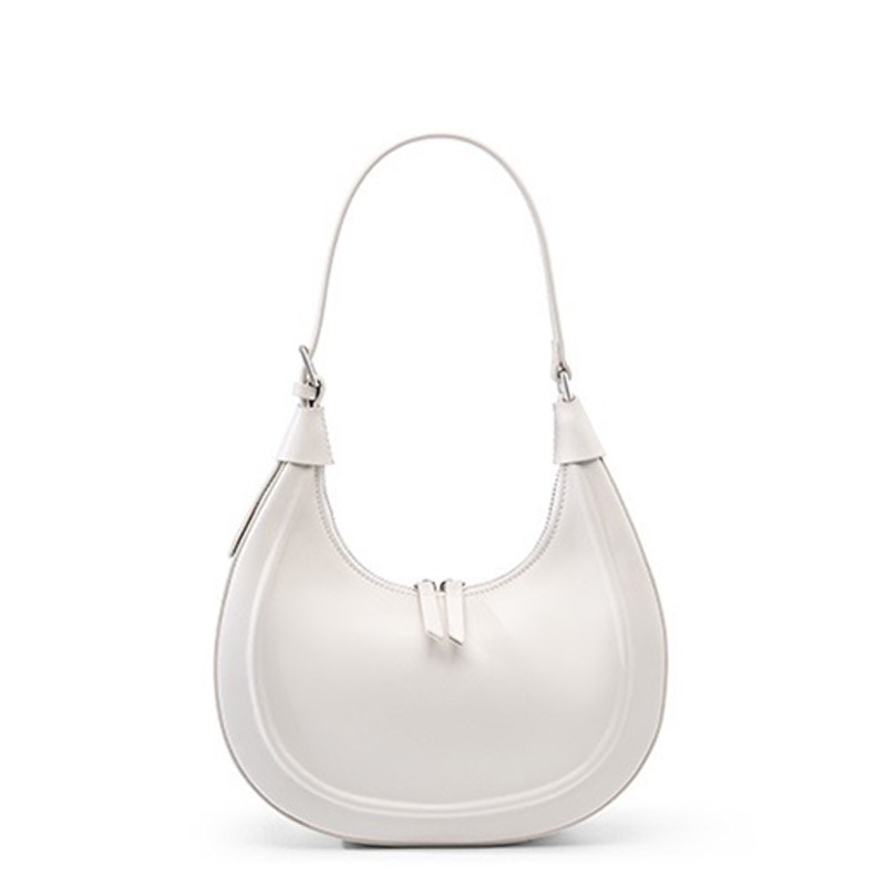 Жіноча шкіряна сумка хобо Veronica біла