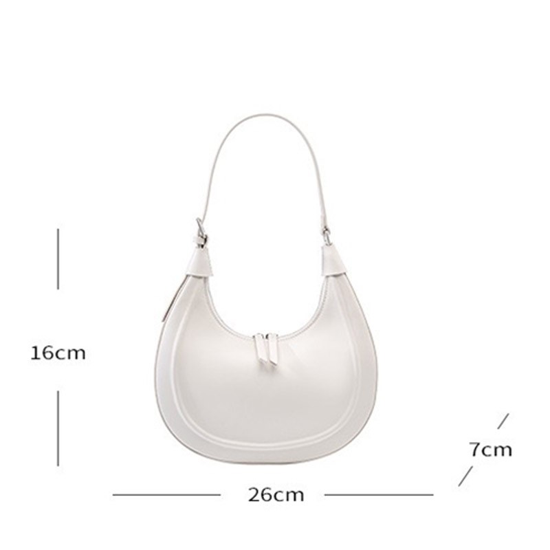 Женская кожаная сумка хобо Veronica белая - 12 фото