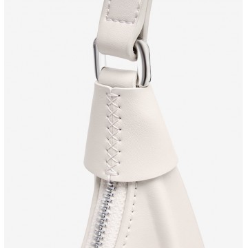 Жіноча шкіряна сумка хобо Veronica біла фото