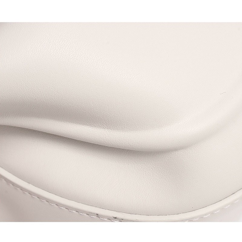 Жіноча шкіряна сумка хобо Veronica біла - 16 фото