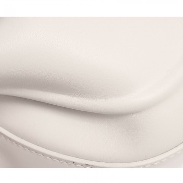 Женская кожаная сумка хобо Veronica белая фото