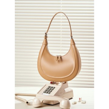 Жіноча шкіряна сумка хобо Veronica світло-коричнева фото