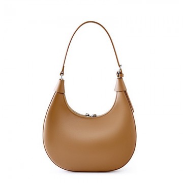 Женская кожаная сумка хобо Veronica светло-коричневая фото