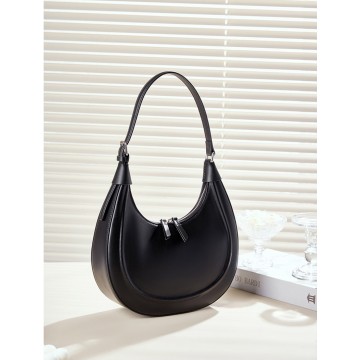 Жіноча шкіряна сумка хобо Veronica чорна фото