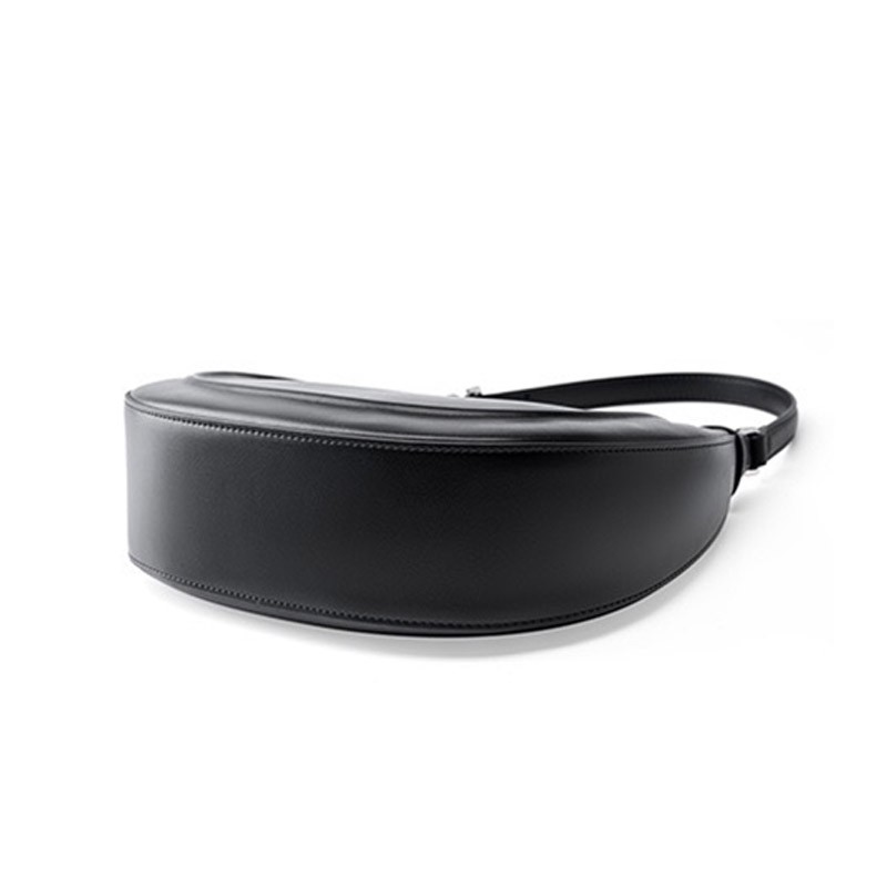 Жіноча шкіряна сумка хобо Veronica чорна - 5 фото