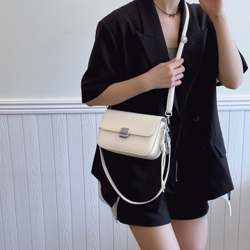 Жіноча сумка крос боді Marie біла фото