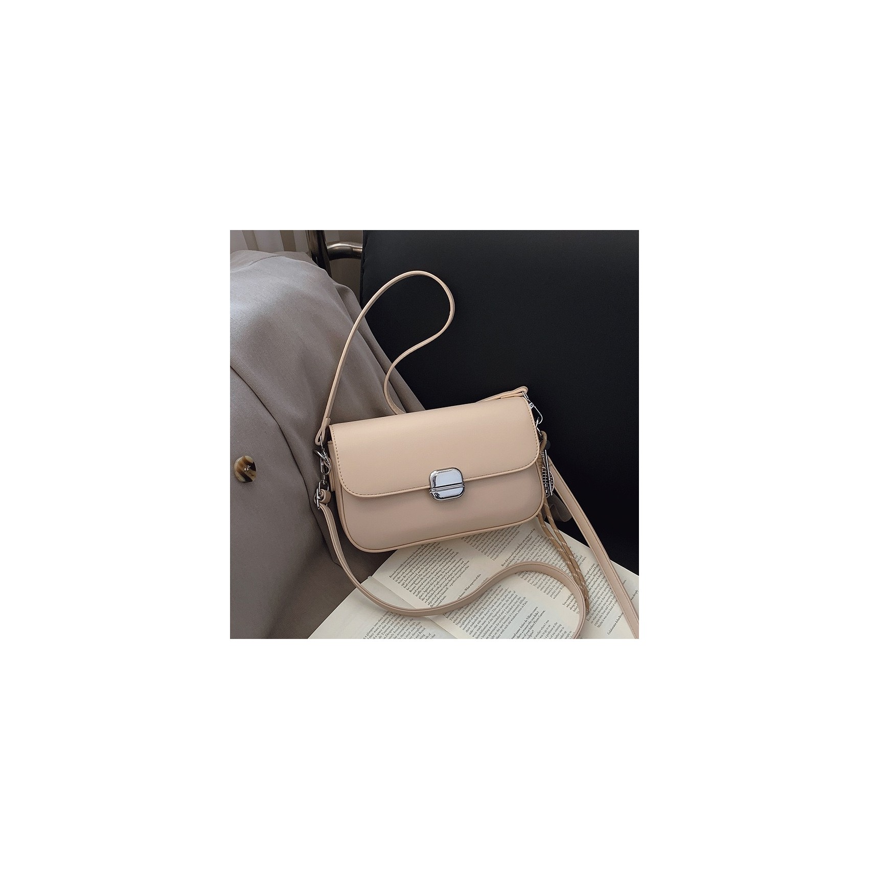 Женская сумка кросс боди Marie бежевая