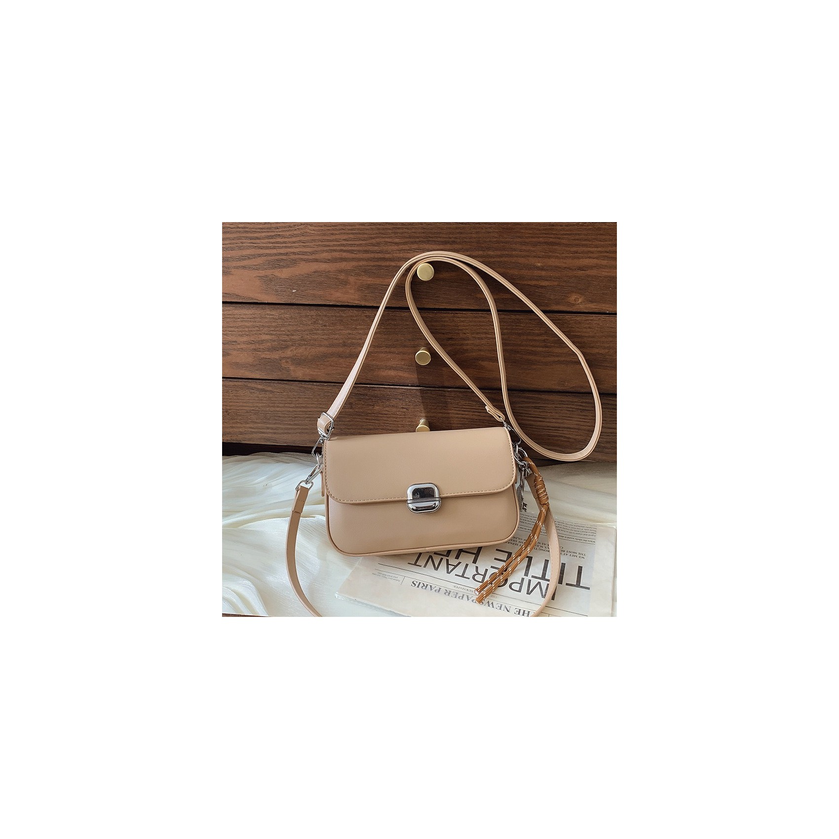 Женская сумка кросс боди Marie светло-коричневая