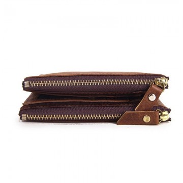 Чоловічий шкіряний гаманець Allen коричневий фото