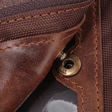 Мужской кожаный кошелек Allen коричневый фото