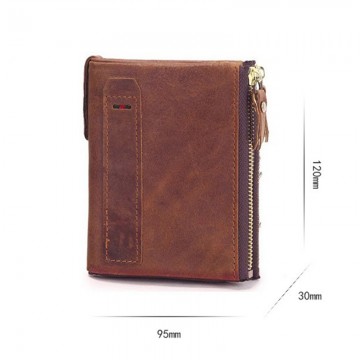 Чоловічий шкіряний гаманець Allen коричневий фото