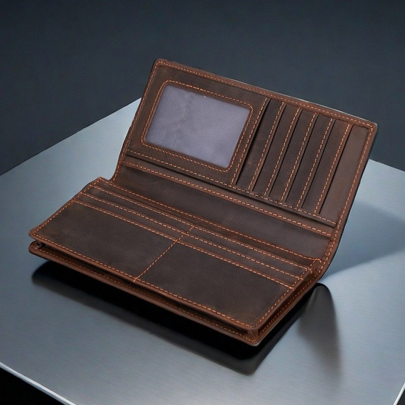 Мужское кожаное портмоне Howard темно-коричневое