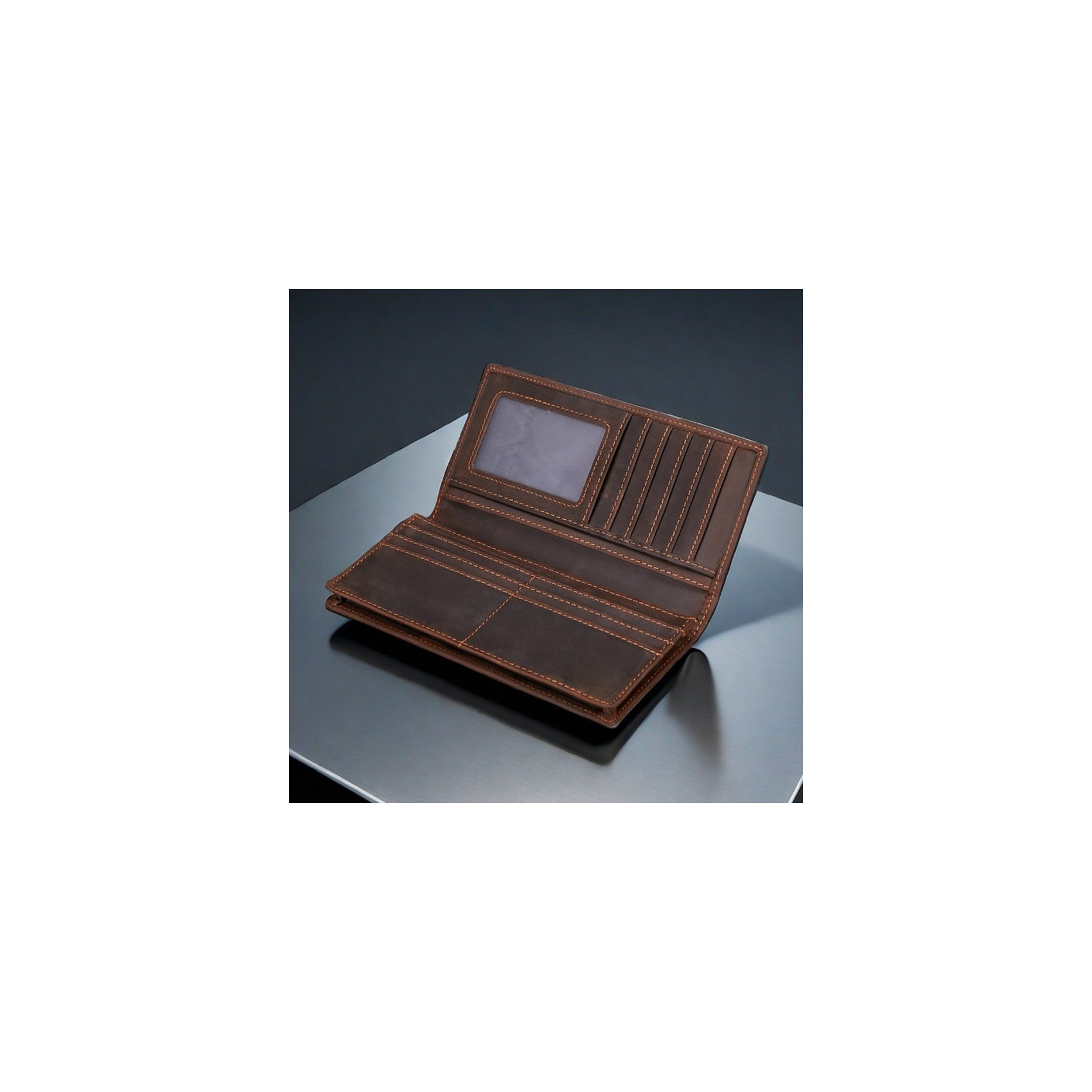 Мужское кожаное портмоне Howard темно-коричневое